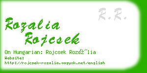 rozalia rojcsek business card